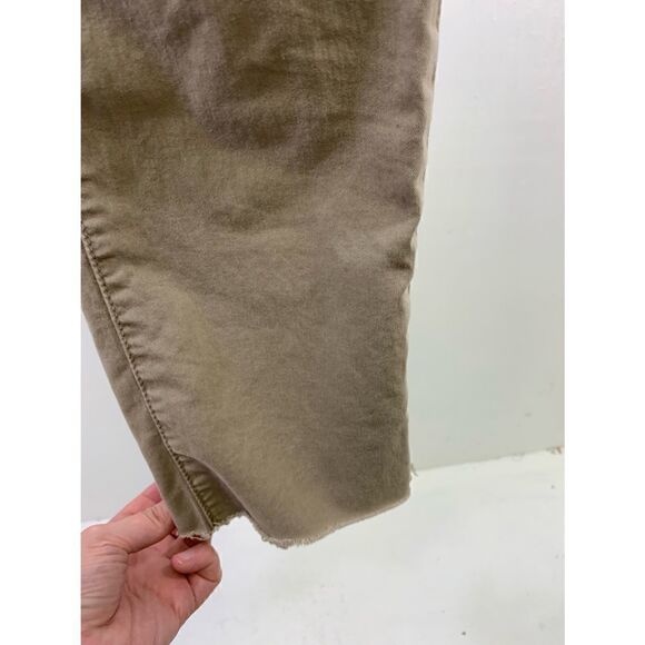 Mother The Shaker Prep Fray Killing Time Khaki Stone Pants Size 24 - Picture 6 of 13